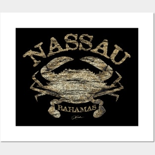 Nassau, Bahamas, Atlantic Blue Crab (Distressed) Posters and Art